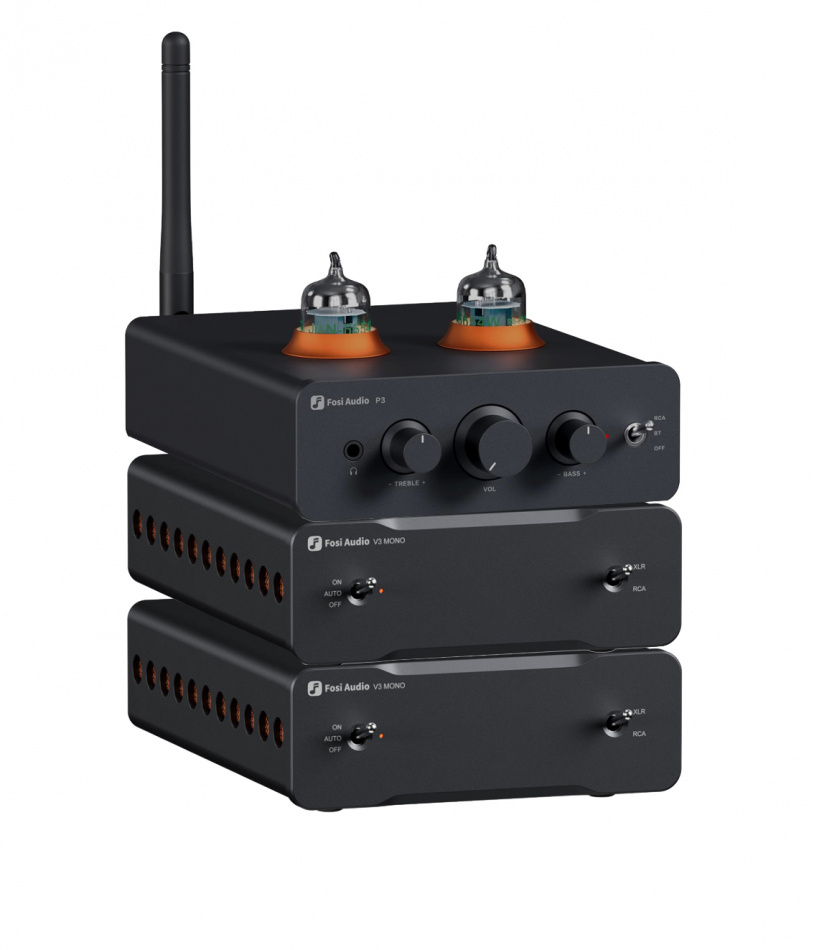 Fosi Audio P3 med dubbla V3 Mono, kompakt HiFi-stereopaket