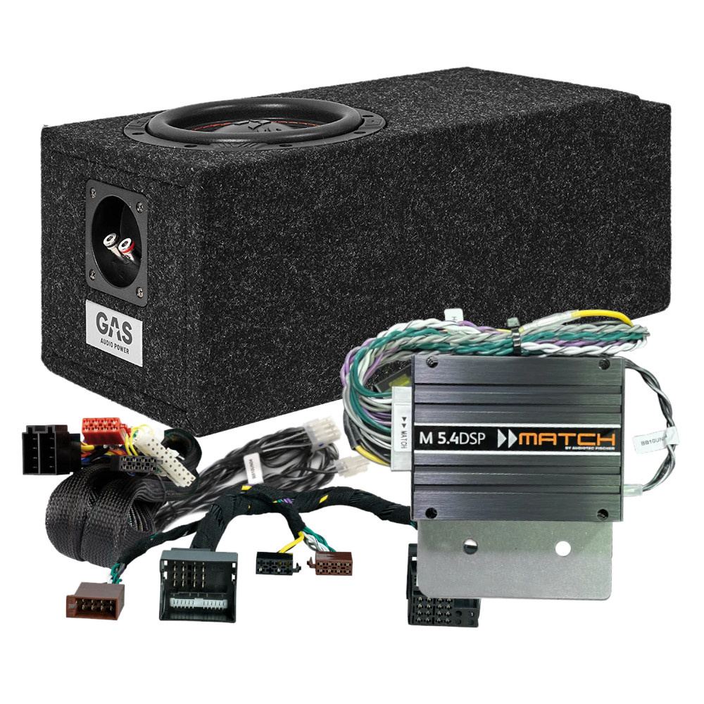 Ljuduppgradering med subwoofer och DSP för Mercedes Vito W447.