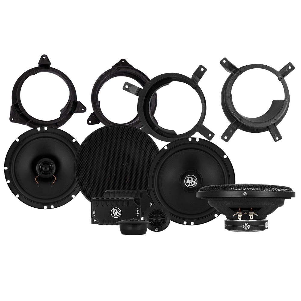 Högtalarpaket med delar för installation i Volvo 2000-2007.
