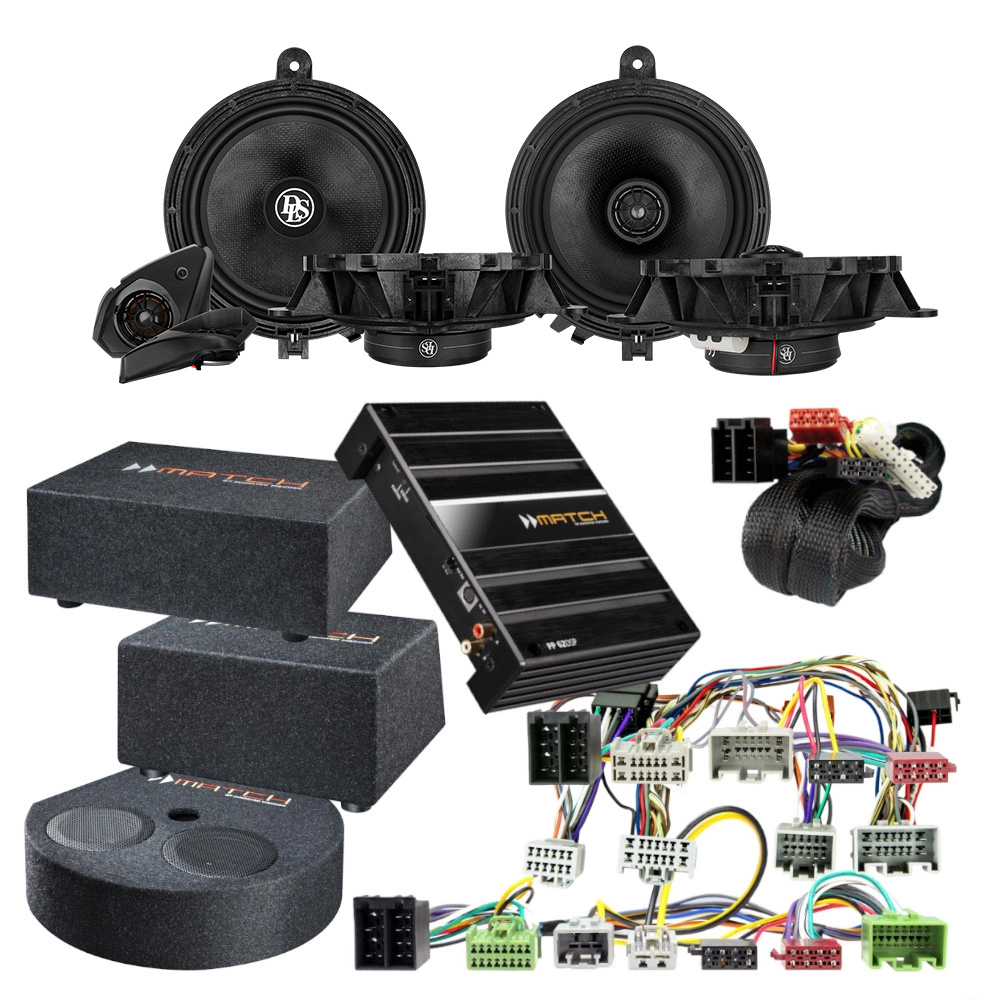 Ljudsystem med högtalare, förstärkare och kablar för Volvo 2004-2017.