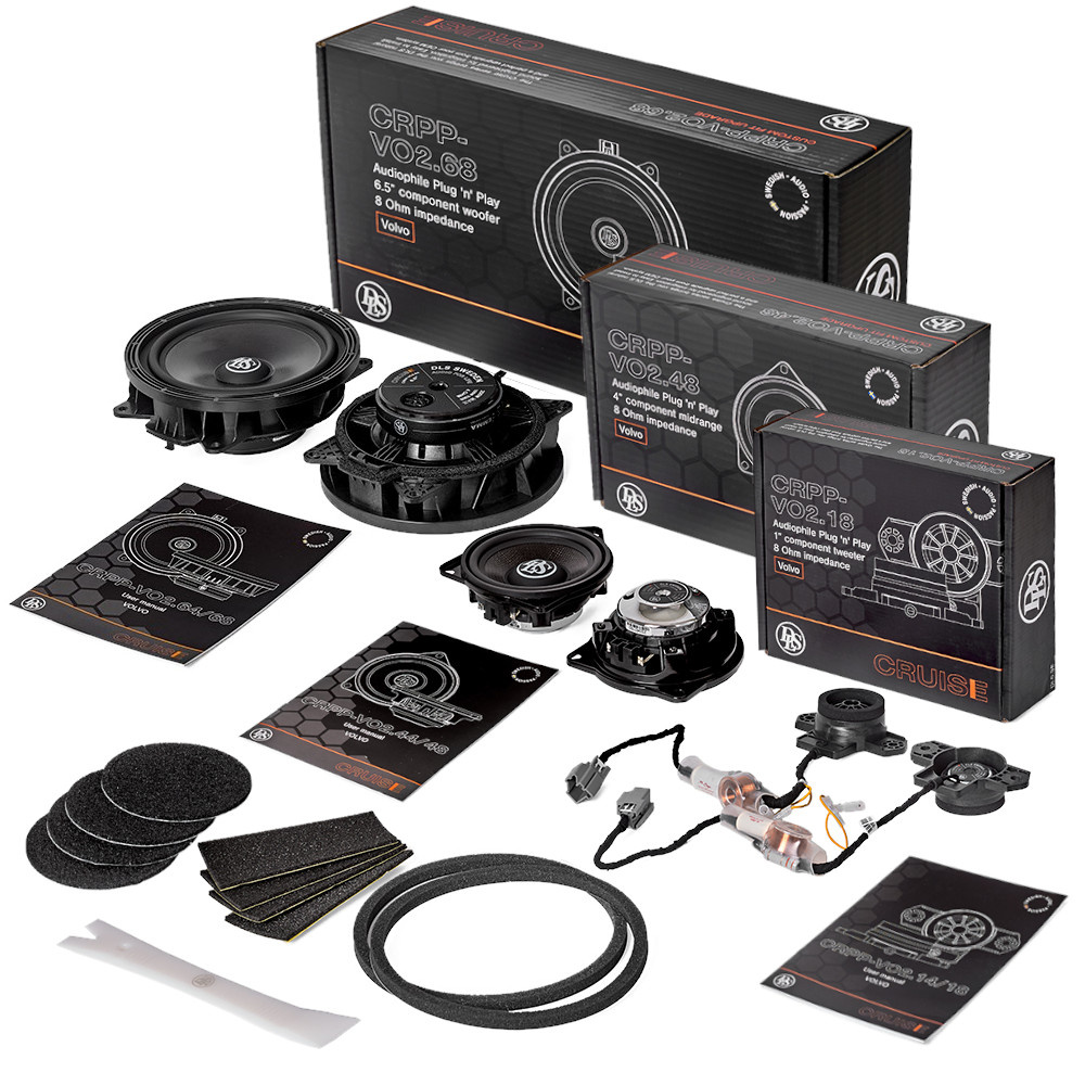 Högtalare och tillbehör för DLS framsystem till Volvo 2014> Performance/High Performance.