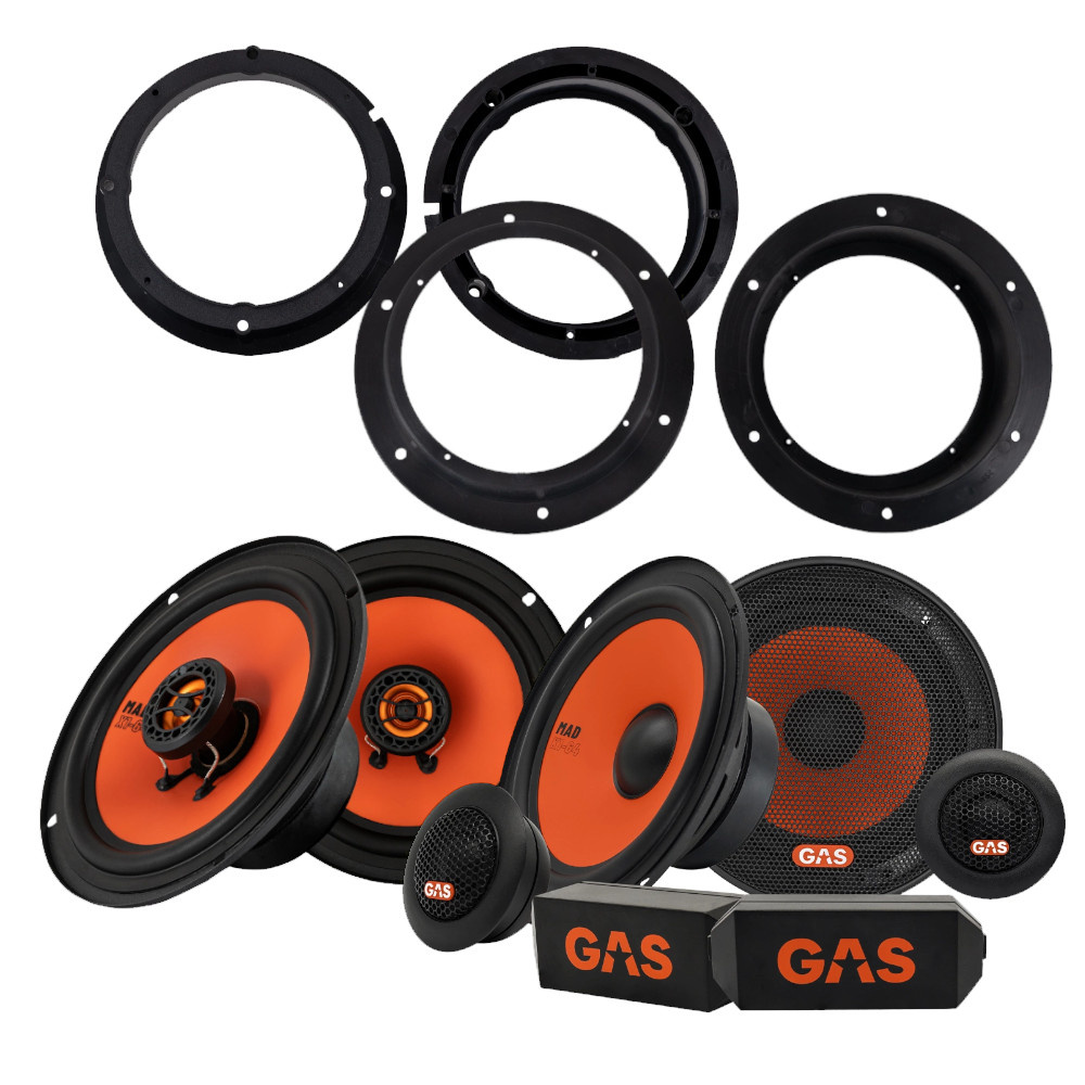 Högtalarpaket med komponenter för Volkswagen Golf Mk5.