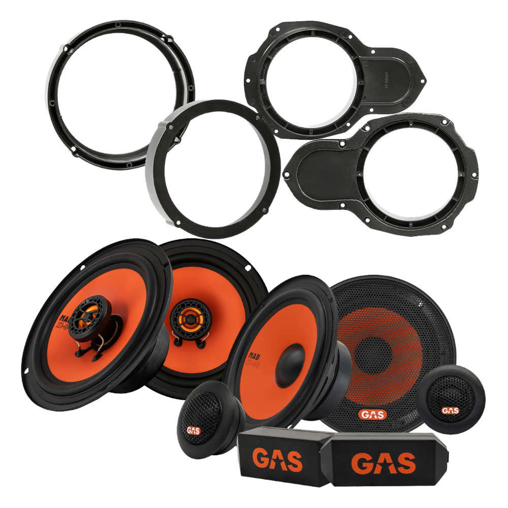 Högtalarpaket med monteringsringar för VW Passat B6/B7.