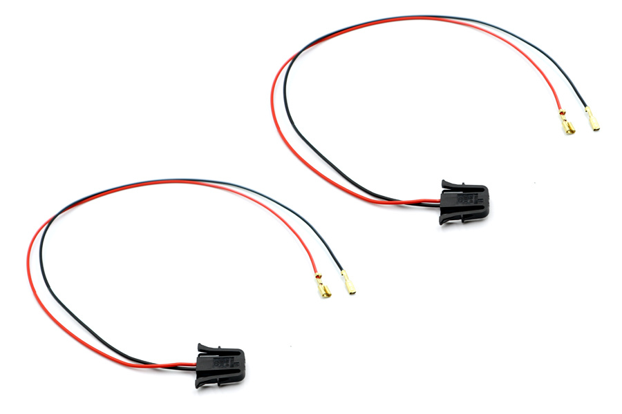 Två kablar med kontakter, avsedda för DLS Framsystem till VW Passat B6/B7.