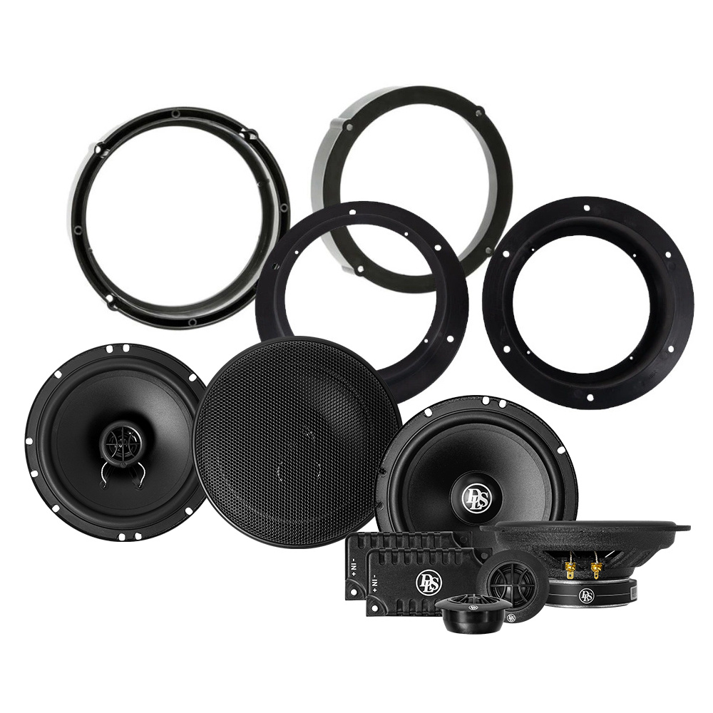 Högtalare och monteringsringar för DLS PA-6.20 och PA6-paket till VW Golf/Passat.