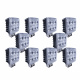 10-pack NIZLED W36RF, back-/arbetsljus, 36W, arbetsljuspaket Tio stycken 36W LED-arbetsljus med grå/plastig design.