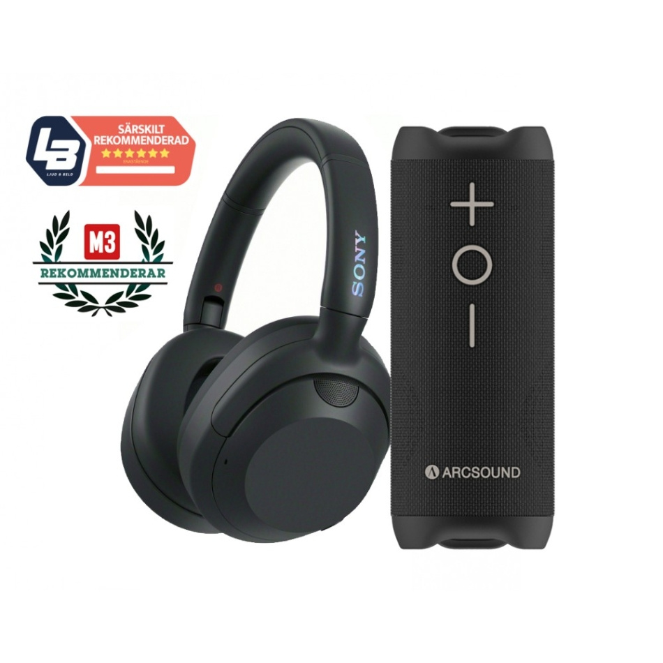 Sony ULT Wear WH-ULT900N i svart med Arcsound Edge