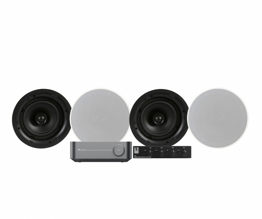 En förstärkare med två par takhögtalare.