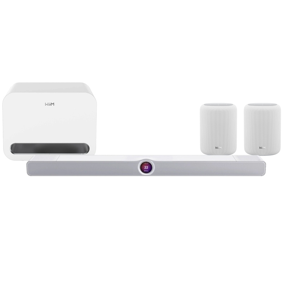 WiiM Bar surroundpaket med WiiM Sub Pro och Sound Lite, vit