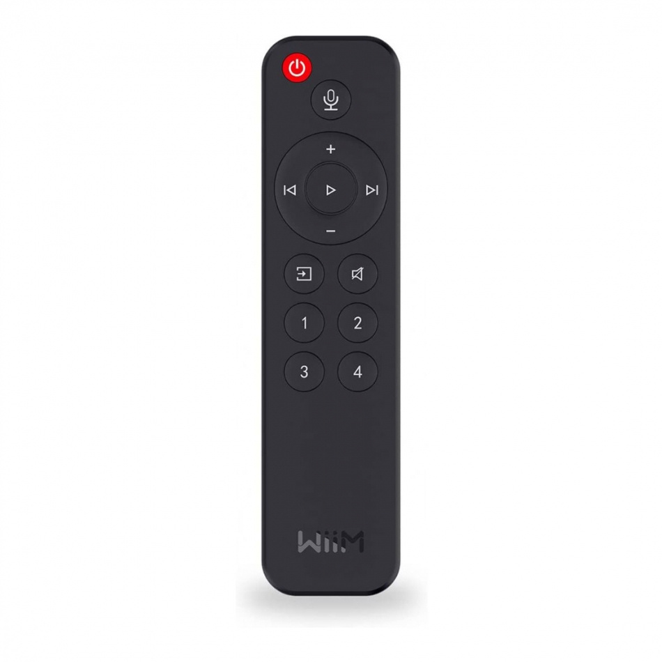 WiiM Pro med WiiM Voice Remote fjärrkontroll