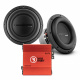 2-pack DS18 ZXI10.2D & Bass Habit SPL ELITE 3100.1D, baspaket Två subwoofers och en förstärkarprocessor för ljudsystem.